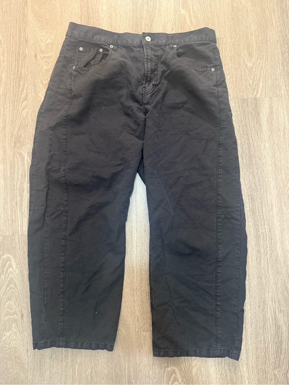 Black Straight-Leg Jeans